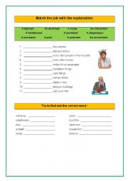 English Worksheet: jobs