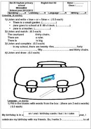 English Worksheet: 6th form exam