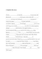 English Worksheet: Simple past Story