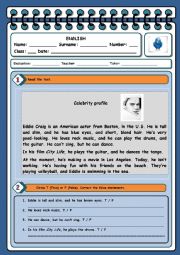 English Worksheet: Text comprehension