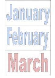 English Worksheet: months of the year