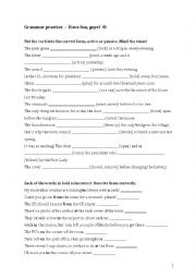 English Worksheet: Grammar Practice