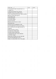 English Worksheet: Can and Cant 