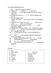 Intermediate gap fill exercise