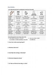 English Worksheet: Like/Dislike/Love/Hate