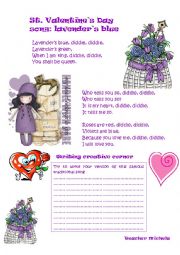 English Worksheet: Lavenders blue