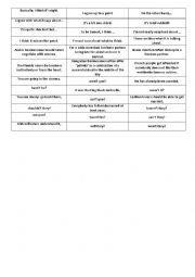 English Worksheet: discussion expressions