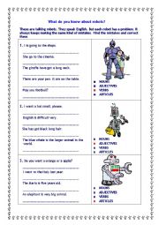 English Worksheet: Robots