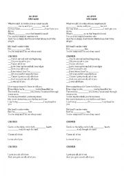 All Of ME- John Legend Worksheet