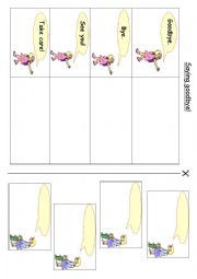 English Worksheet: saying goodbye