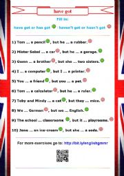 English Worksheet: Have got