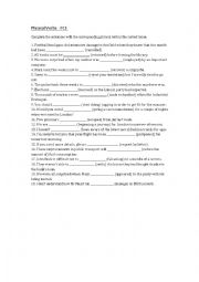 English Worksheet: Phrasal Verbs FCE with KEY included