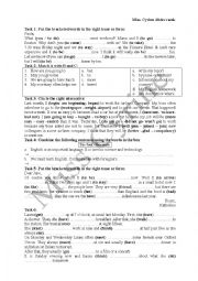 English Worksheet: language activities