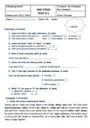 7th form mid term test 2