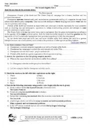 English Worksheet: A test for the Scientific Streams