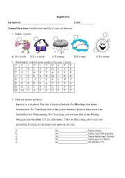 English Worksheet: months