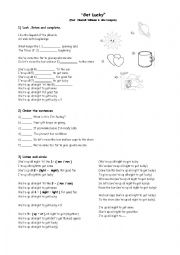 English Worksheet: GET LUCKY