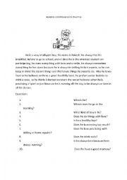 English Worksheet: READING COMPREHENSION