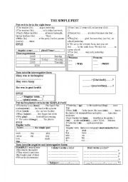 English Worksheet: Simple past for the seventh form Tunisian program