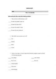 English Worksheet: The internship