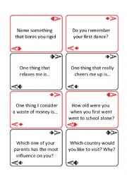 Lets talk - Activity cards