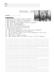 English Worksheet: The gothic novel