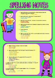 English Worksheet: ALL ABOUT SPELLING.