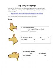 English Worksheet: Dog Body Language