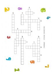 CROSSWORD PUZZLE - NUMBERS