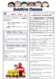 English Worksheet: Relative Clauses