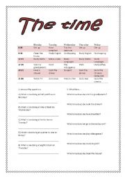 English Worksheet: Telling the time 