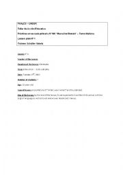 English Worksheet: Lesson plan example