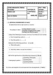 English Worksheet: mid term test two