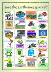 English Worksheet: environment pictionary