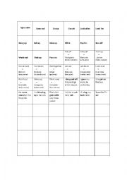 English Worksheet: Phrasal verbs