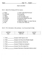 English Worksheet: Feeling and Illness