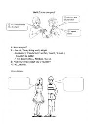 English Worksheet: How are you?