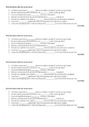 English Worksheet: English in Mind 5 expressions with time - difficult