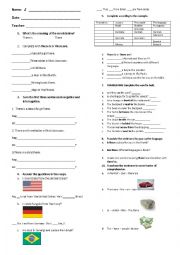 English Worksheet: There + to be in neg, int and aff forms.
