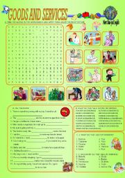 English Worksheet: GOODS AND SERVICES