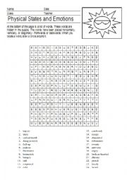 English Worksheet: Physical States and Emotions Part 4 of 4