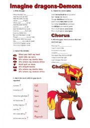 English Worksheet: Demons - Imagine dragons