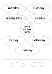 English Worksheet: The Days of The Week FLOWER 