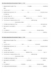 English Worksheet: for or since