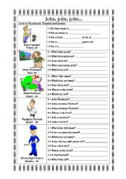 Jobs - elementary questionaire