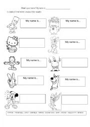 English Worksheet: WHATS YOUR NAME?