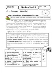 English Worksheet: Remedial for 9th form 