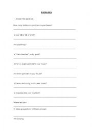 English Worksheet: Answer and make up questions