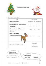 English Worksheet: Christmas Quiz