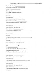 English Worksheet: I Just Called To Say - Stevie Wonder